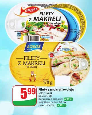Filety z makreli w oleju promocja w Dino