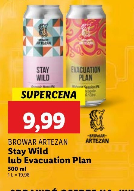 Piwo Browar artezan stay wild promocja w Lidl