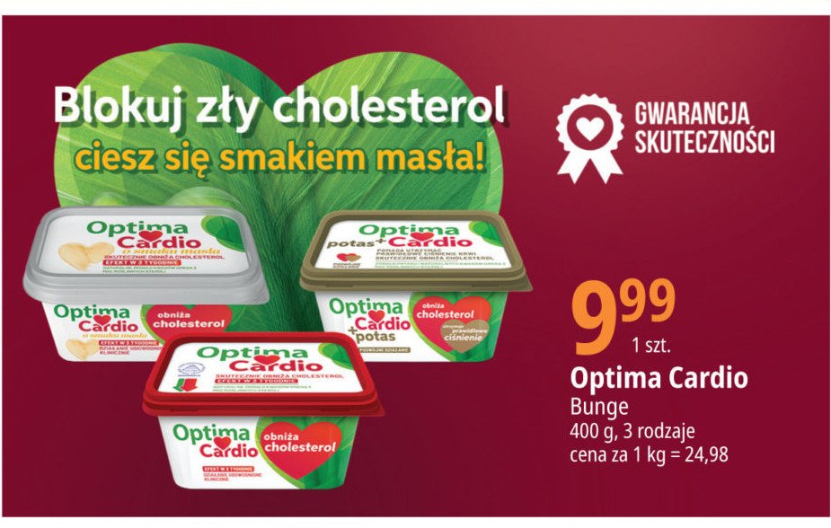 Margaryna Optima cardio potas Optima kruszwica promocja w Leclerc