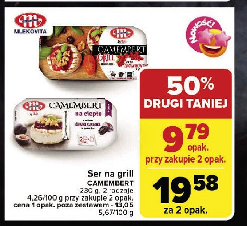 Camembert na ciepło + sos suszona śliwka Mlekovita la polle promocja w Carrefour Market