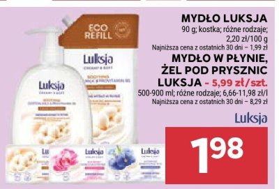 Mydło Luksja, mydło w płynie, żel pod prysznic Luksja promocja w Stokrotka