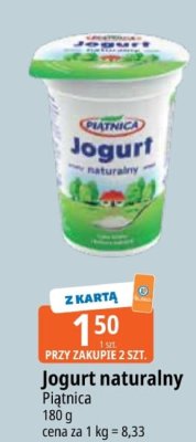Jogurt naturalny Piątnica promocja w Leclerc