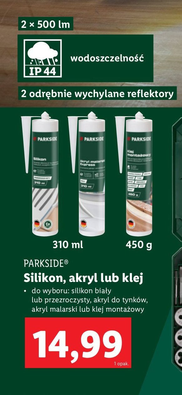 Silikon sanitarny Parkside promocja