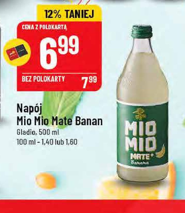 Napój gazowany o smaku bananowym MIO MIO MATE promocje