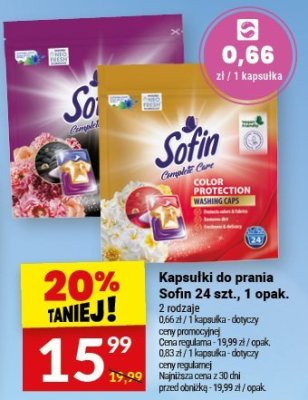 Kapsułki do prania Sofin 24 szt. 1 opak. promocja w Twój Market