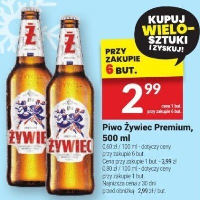 Piwo Żywiec Premium 500ml promocja w Twój Market