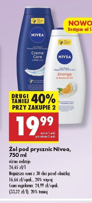 Żel pod prysznic orange & avocado oil Nivea promocja