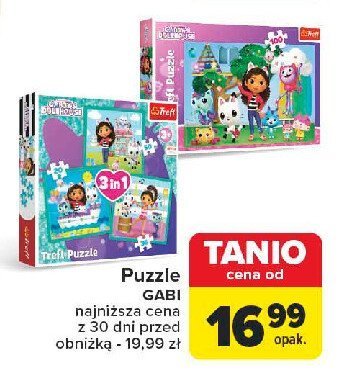 Puzzle 3w1 koci domek gabi Trefl promocja w Carrefour