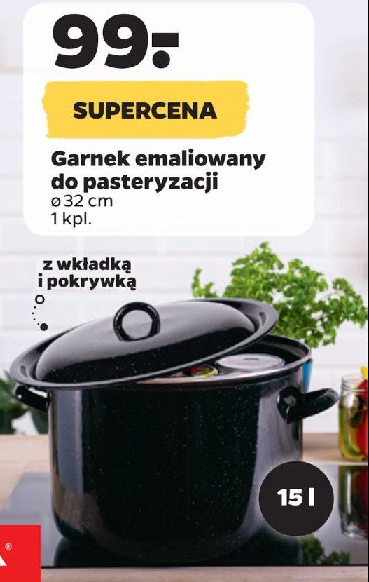 Garnek emaliowany 15 l promocja