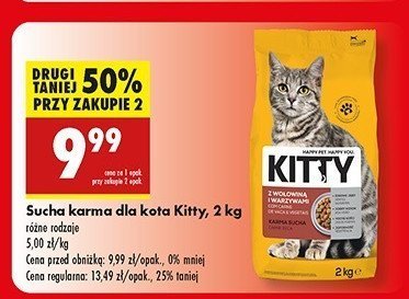 Sucha karma dla kota - wo艂owina z warzywami Kitty promocja