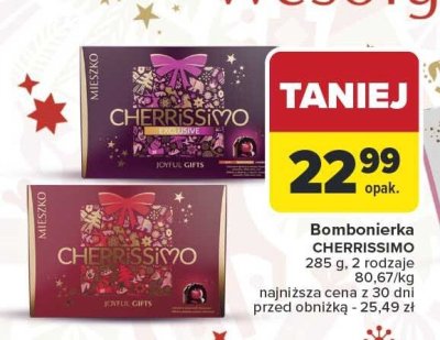 Bombonierka 285 g, 2 rodzaje Cherrissimo promocja w Carrefour