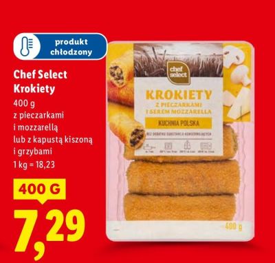 Krokiety z kapustą kiszoną i grzybami promocja w Lidl