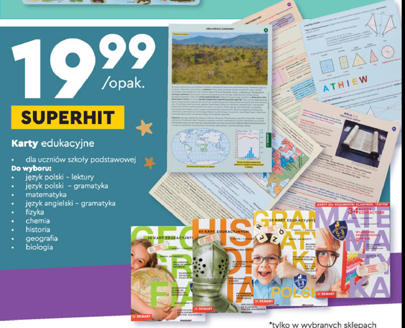 Karty edukacyjne chemia Demart promocja