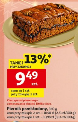 Piernik przekładany 350 g promocja w Auchan