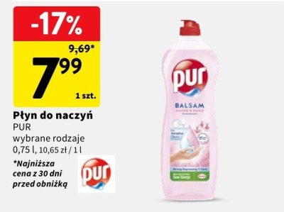 Płyn do naczyń Pur Balsam promocja w Intermarche
