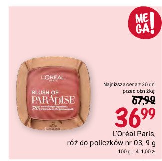 Róż d policzków peach L'oreal blush of paradise promocja