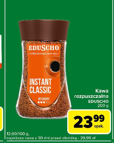 Kawa Eduscho cafe instant classic promocja w Carrefour Express