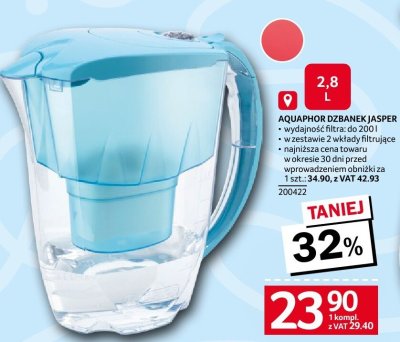 Dzbanek Aquaphor Jasper 2,8L promocja w Selgros
