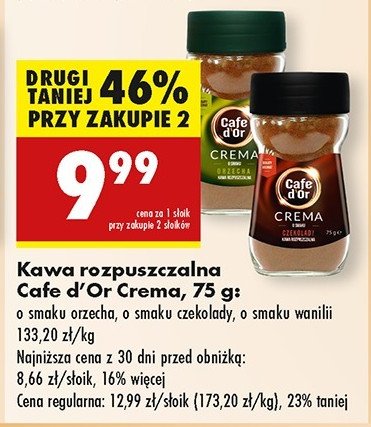 Kawa o smaku wanilii Cafe d'or crema promocja