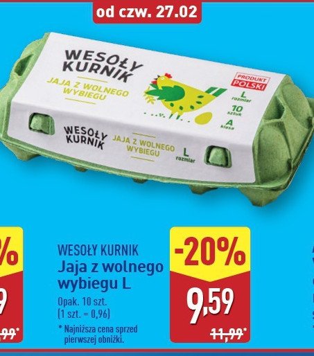 Jaja kl.l WESOŁY KURNIK promocja w Aldi