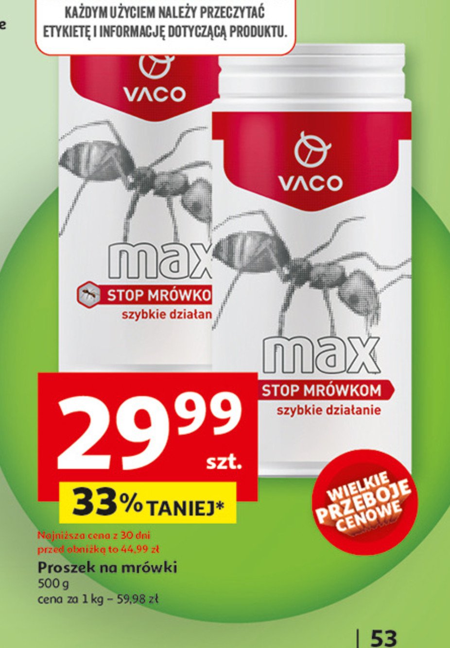 Proszek przeciw mrówkom Vaco max promocja w Auchan