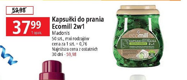 Kapsułki do prania zielona herbata promocja