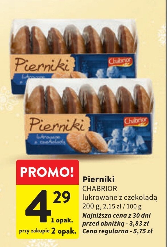 Pierniki lukrowane w czekoladzie Chabrior promocja