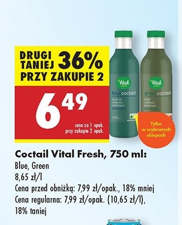 Coctail green Vital fresh promocja