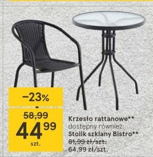 Stolik szklany bistro promocja
