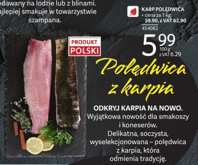 Karp polędwica cena za 1 kg promocja w Selgros