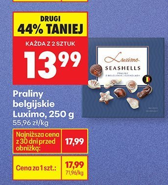 Praliny belgijskie Laxima, 250 g promocja w Biedronka