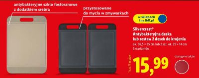 Deska antybakteryjna Silvercrest lub zestaw 2 desek do krojenia promocja w Lidl
