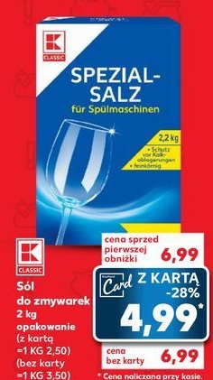Sól do zmywarek K-classic promocja