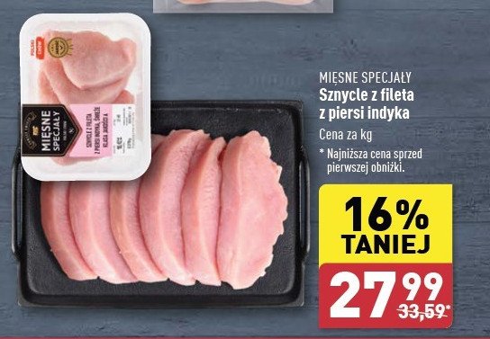 Sznycle z fileta z piersi indyka Mięsne specjały zawsze świeże (aldi) promocja