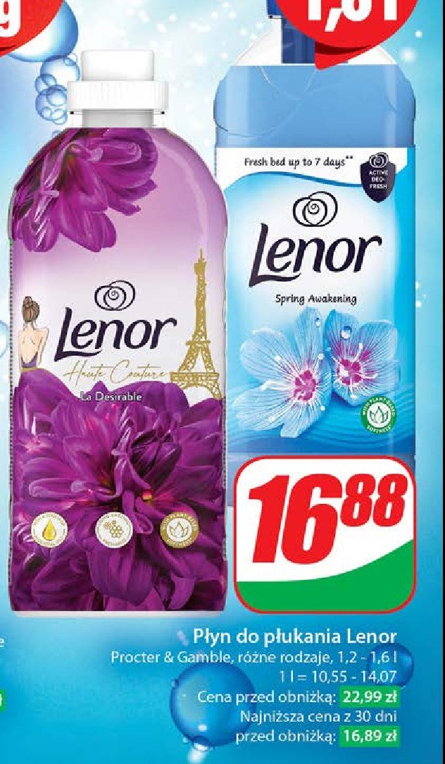 Płyn do płukania la desirable Lenor promocja w Dino