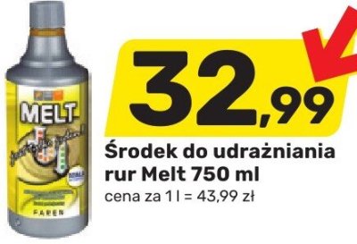 Środek do udrażniania rur Melt 750 ml promocja w Bricomarche
