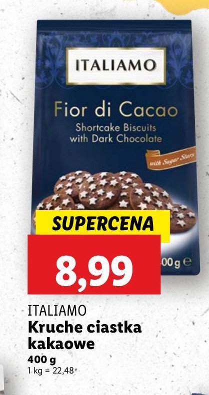 Ciastka kruche z kakao Italiamo promocja