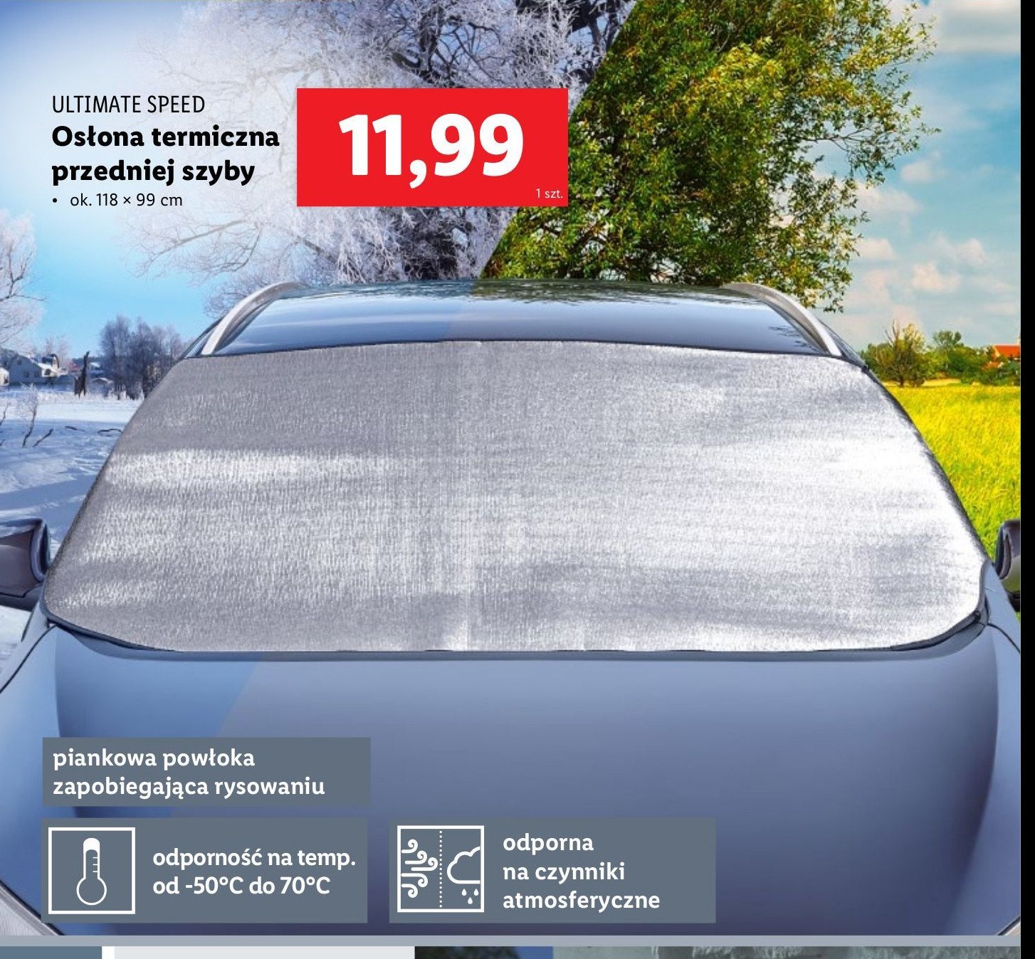 Osłona termiczna na szybę Ultimate speed promocja w Lidl