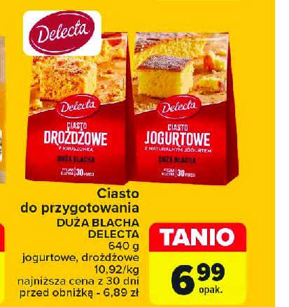 Ciasto drożdżowe Delecta promocja