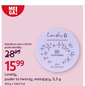 Puder matujący z olejkiem jojoba LOVELY HD LOOSE promocja w Rossmann