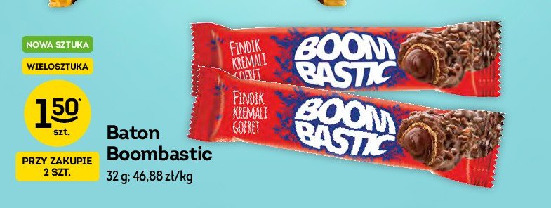 Wafelek z kremem orzechowym Boombastic promocja