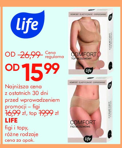 Figi bezszwowe comfort s-xl Life (super-pharm) promocja