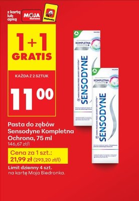 Pasta do zębów Sensodyne Kompletna Ochrona 75 ml promocja w Biedronka