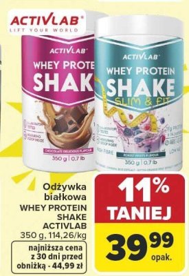 Odżywka białkowa Whey Protein Shake Activlab czekoladowy promocja w Carrefour Market