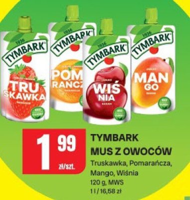 Mus Tymbark z owoców promocja w Chorten