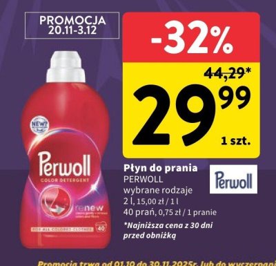 Płyn do prania PERWOLL wybrane rodzaje promocja w Intermarche