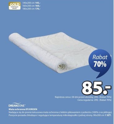 Mata piankowa FJORDEN DREAMZONE promocja w Jysk