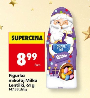 Czekoladowa figurka Mikołaj Lentilki promocja w Biedronka
