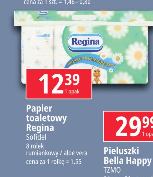 Papier toaletowy aloe vera Regina promocja w Leclerc