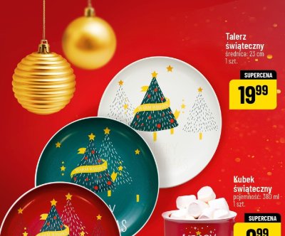 Talerz świąteczny średnica: 23 cm promocja w POLOmarket